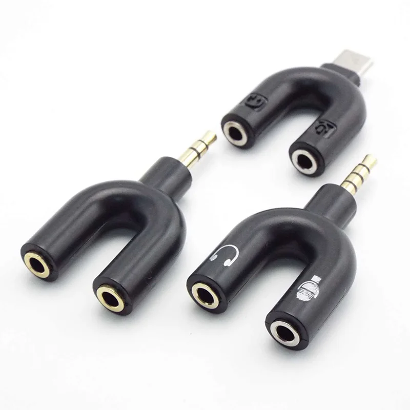 3.5mm male jack plug Type C microphone Headphone Splitter converter connector For Xbox One Audio Adapter Headset for PS4 PC |