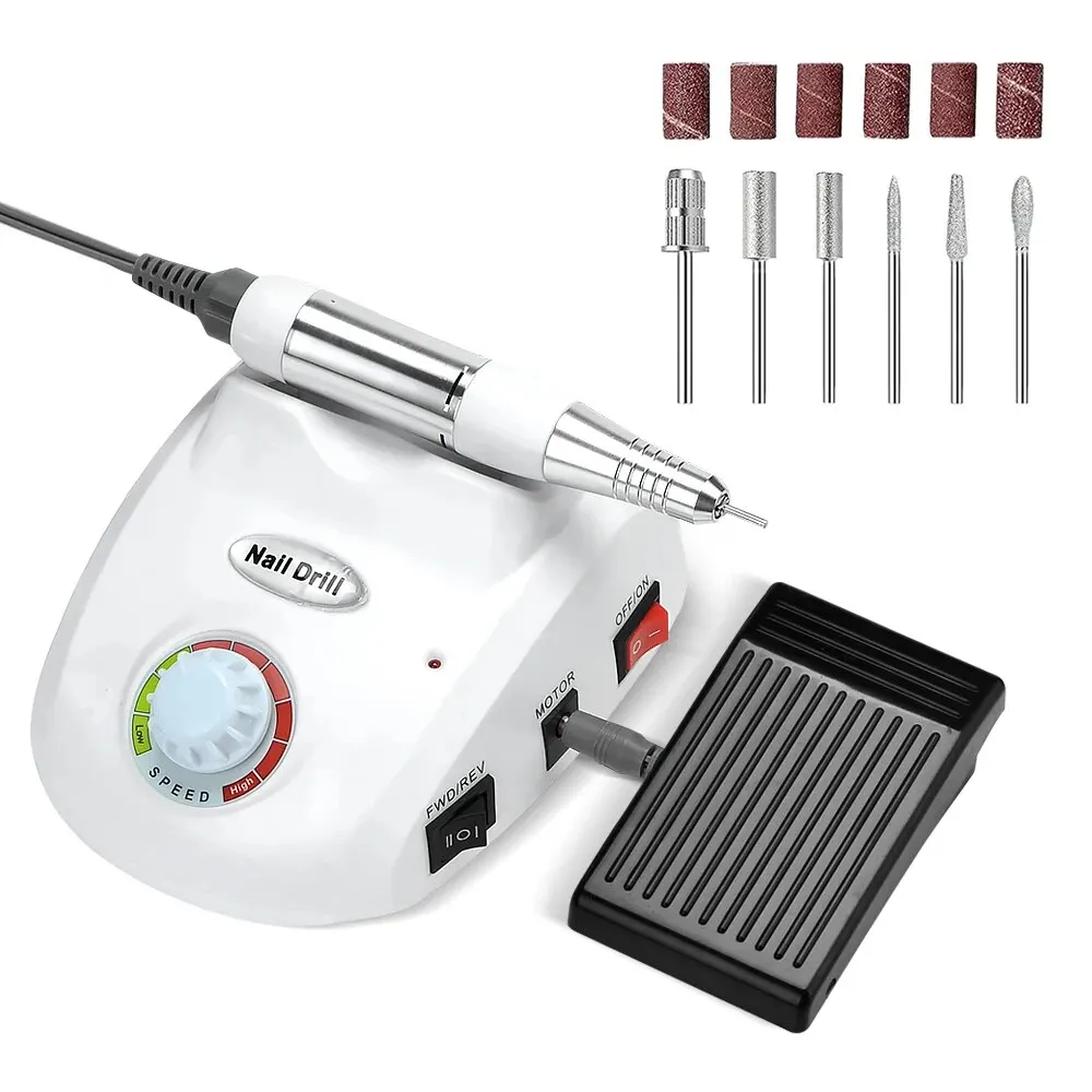 Electric Nail Drill 35000 RPM Machine Mill Cutter Sets for Manicure Nail Tips Pedicure File