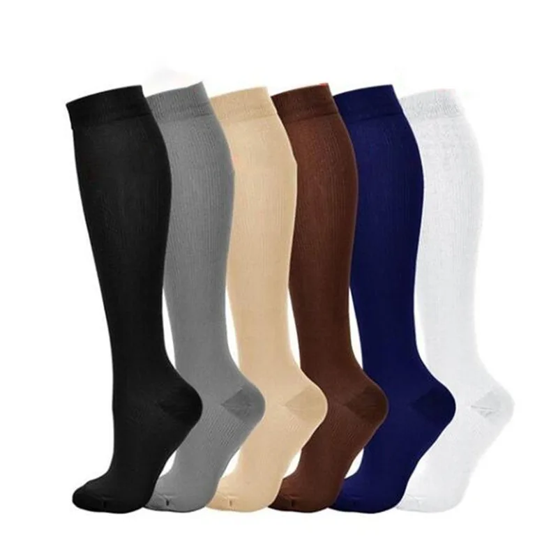 Men Solid Color Sock Sports Cycling Socks Cotton Knee High Socks Quick Drying Professional Football Hiking Running Long Sock cycling socks