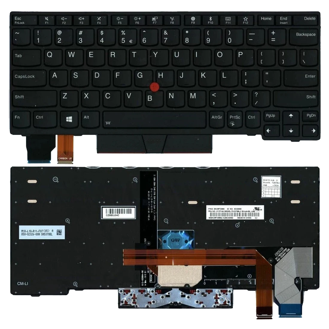 

Клавиатура для ноутбука Lenovo ThinkPad X280 A285 X390 X395 ThinkPad L13 Yoga S2 5th 01YP000 01YP080 01YP160