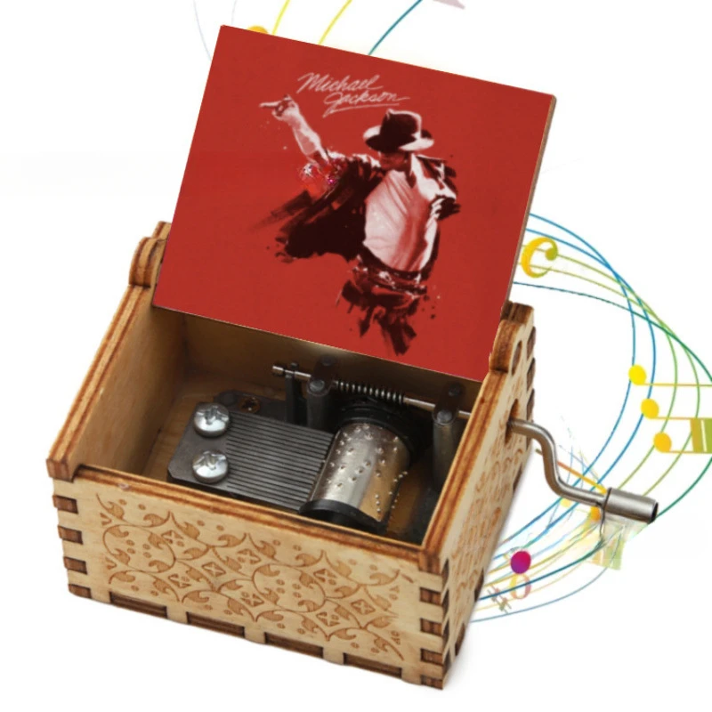 Theme Music Box Christmas Character Anime Movie Boy Toy Hand Crank Decoration Cartoon Wooden Jewelry Holiday Birthday Gift 2