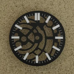 Elegant Multi - Color Luminous Skeleton Dial 28.5mm (Black)