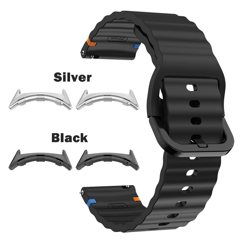 Versatile 22mm Soft Silicone Watch Band