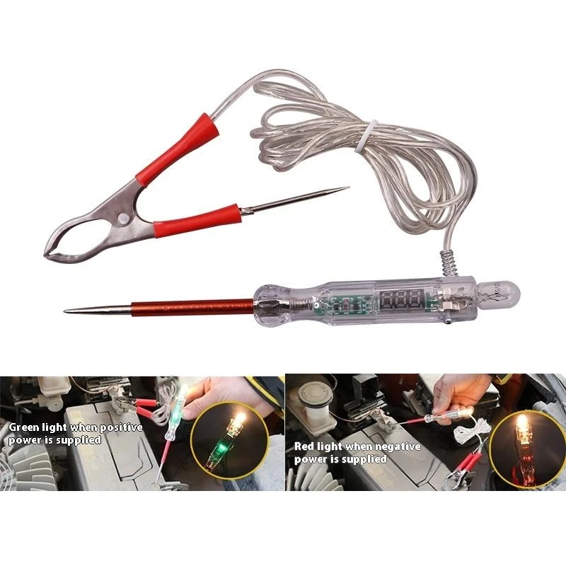 117mm 6V-36V Electrical Voltage Tester Pen Probe Lamp Dual-color LED Light Auto Car Light Circuit Tester AutoCircuit Repair Tool