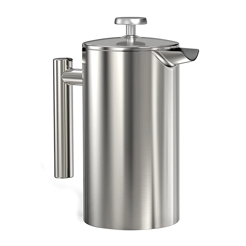 Coffee Press 1 L /8 Cup, Stainless Steel French Press Coffee Maker