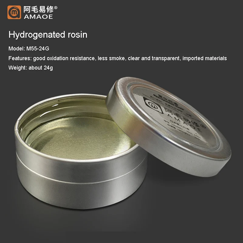 

AMAOE M55-24G Maintenance Hydrogenated Rosin Anti-oxidant With Less Smoke Solder Paste Flux Repair Welding Soldering Tool