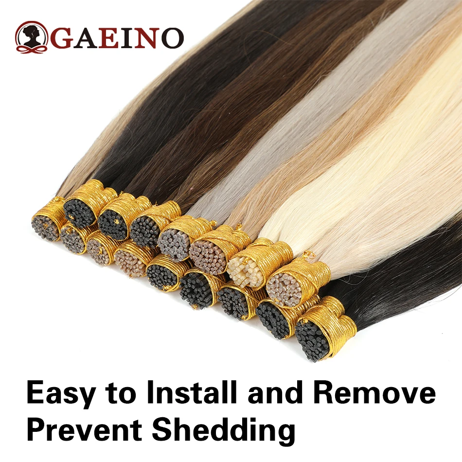 I Tip Hair Extensions Straight Real Human Hair Pre Bonded Keratin Capsule Human Fusion Hair Extensions 1G/Strand 12-26Inch - Image 2
