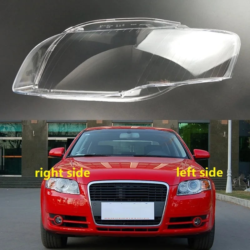 For Audi A4 B7 2006 2007 2008 Front Headlight Shell Headlamp Lens Cover