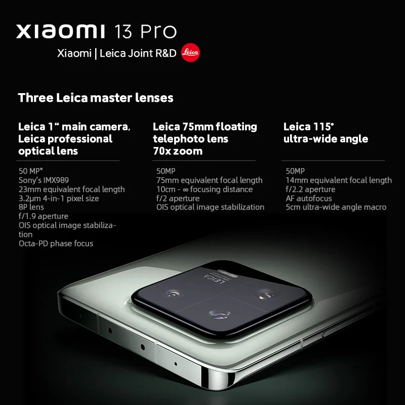 Xiaomi Mi 13 Pro 128gb/256gb/512gb Mobile Phone Snapdragon 8 Gen 2 