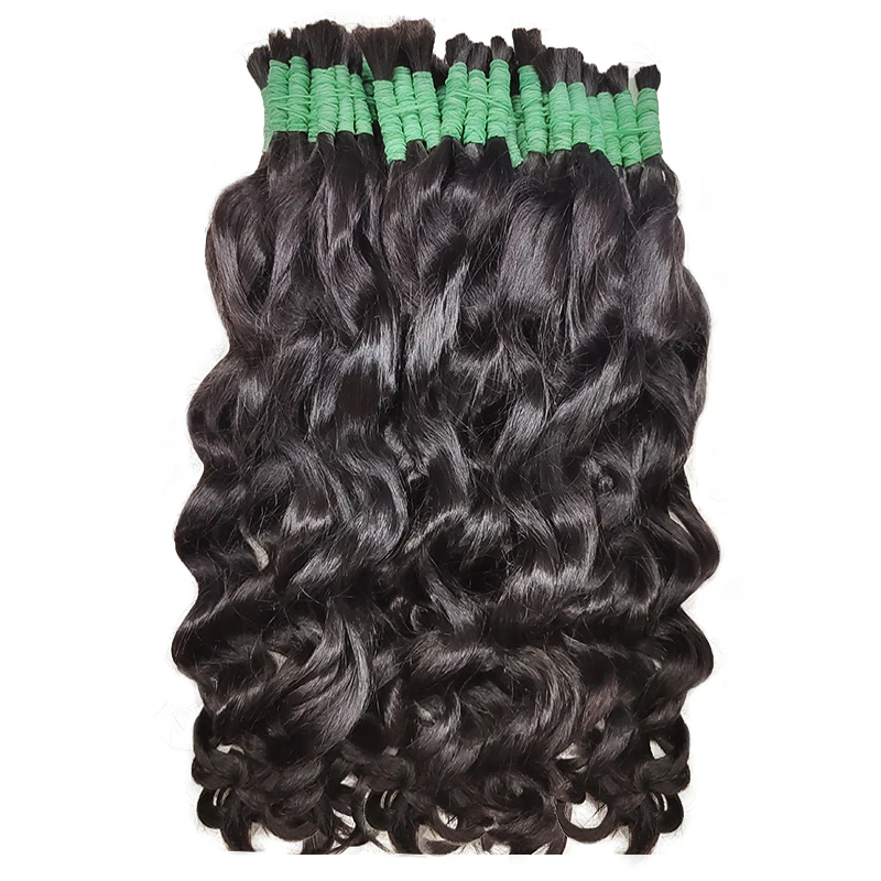 Mega Hair Cabelo Humano Natural Vietnam Remmy Virgin Hair Bulk Kinky Curly Unprocessed Raw Virgin Human Extensions