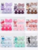 Japanese Style Bow Headband 16-Piece Set, 1 Headband, 2 Wrist Straps, 4 Makeup Sponges, 3 Mini Makeup Sponges, 3 Triangular Loos 1