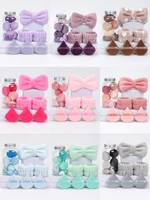 Japanese Style Bow Headband 16-Piece Set, 1 Headband, 2 Wrist Straps, 4 Makeup Sponges, 3 Mini Makeup Sponges, 3 Triangular Loos 1