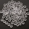 50Pcs 100Pcs Transparent 4mm Big Hole Dreadlock Beads for Jumbo Braids Dreadlock Resin Clear For Hair Accessories Styling Tool 5