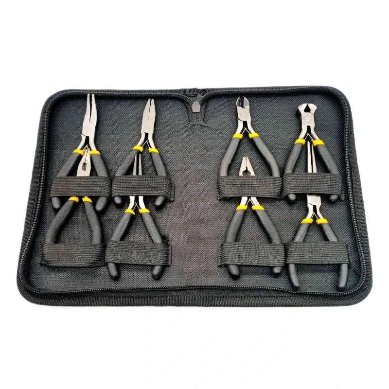 Jewelry Making Tools Flat Pliers Diagonal Pliers Sharp-Nose Plier Set 8PCS/Set