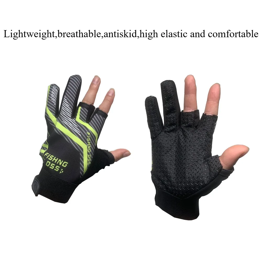 Anti-Slip Fishing Gloves Wear-resistant Summer Outdoor Breathable Angling Cycling Sports Gloves Fishing Apparel