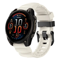 Durable Soft Silicone Sport Strap - 22mm/26mm - Men's Edition - Garmin Enduro 3 - 2 (Starlight)