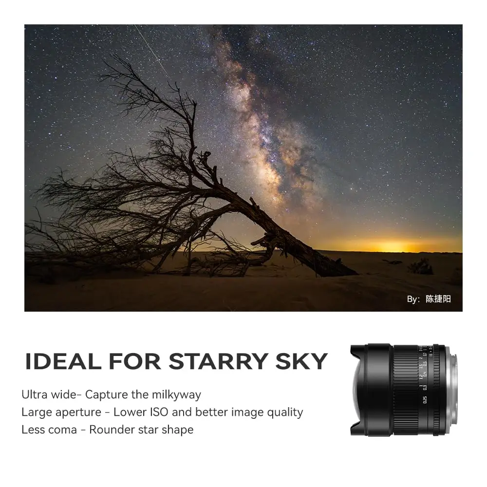 TTArtisan 10mm F2 APS-C 초광각 카메라 렌즈 ( E, 후지 X, 니콘 Z, M43, 캐논 RF 마운트용)