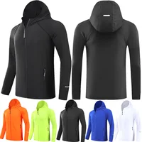 Running Jacket For Men Gym Sport Jogging Training Fitness Bodybuilding Sweatshirt Outdoor Sweatshirt MMA Dry Fit Sportswear
