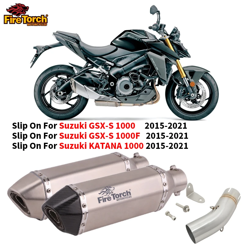 Sistema Di Scarico Moto Modifica Mid Connect Pipe 51Mm Marmitta Per Suzuki Gsxs1000 Gsx-S1000 Gsx S1000F Katana 1000 2015-2021