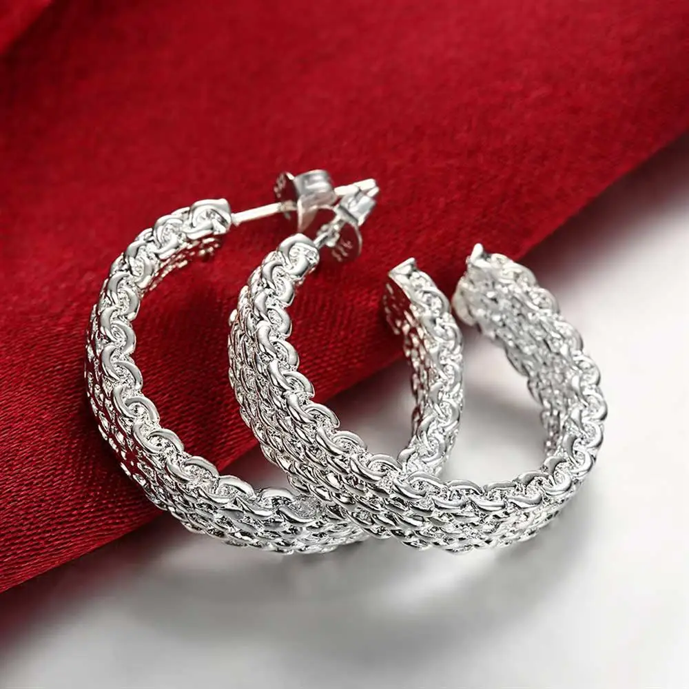 

Special offer fine 925 Sterling Silver stud Earrings temperament Women Creativity Christmas Gifts Street all-match party Jewelry