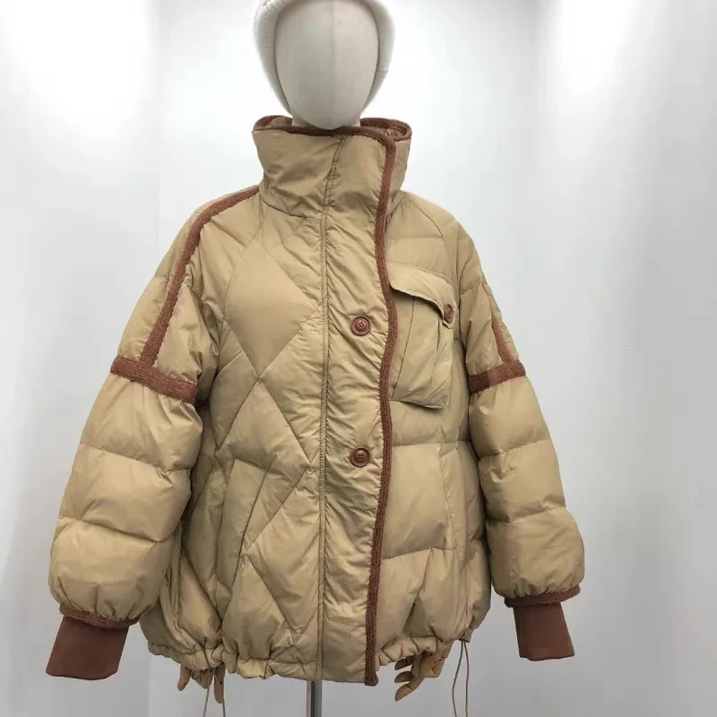 2023-new-winter-jacket-women's-parkas-down-jackets-solid-female-stand-collar-padded-parka-waterproof-white-duck-down-coats