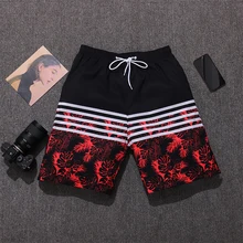 

2022 Men Summer Striped Printed Loose Casual Plus Size Shorts Swimming Trunks Men's Clothing Shorts Bike Shorts Summer Clothes