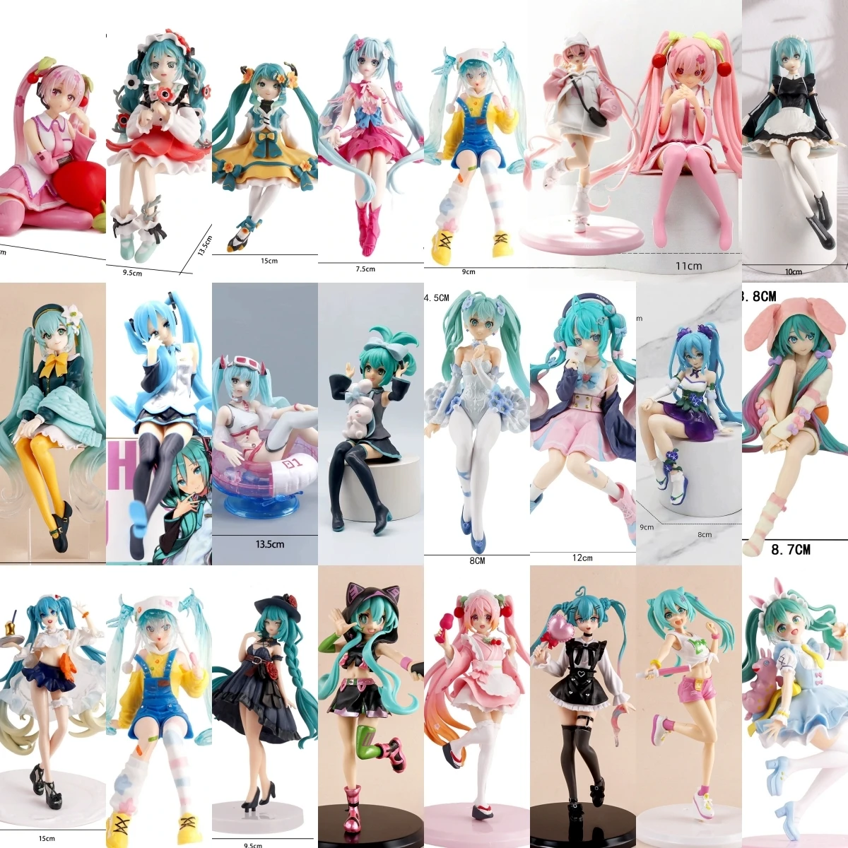Hatsune Miku Wedding Dress Collectible Anime Figure - Kawaii Vocaloid Swimsuit PVC Toy Gift
