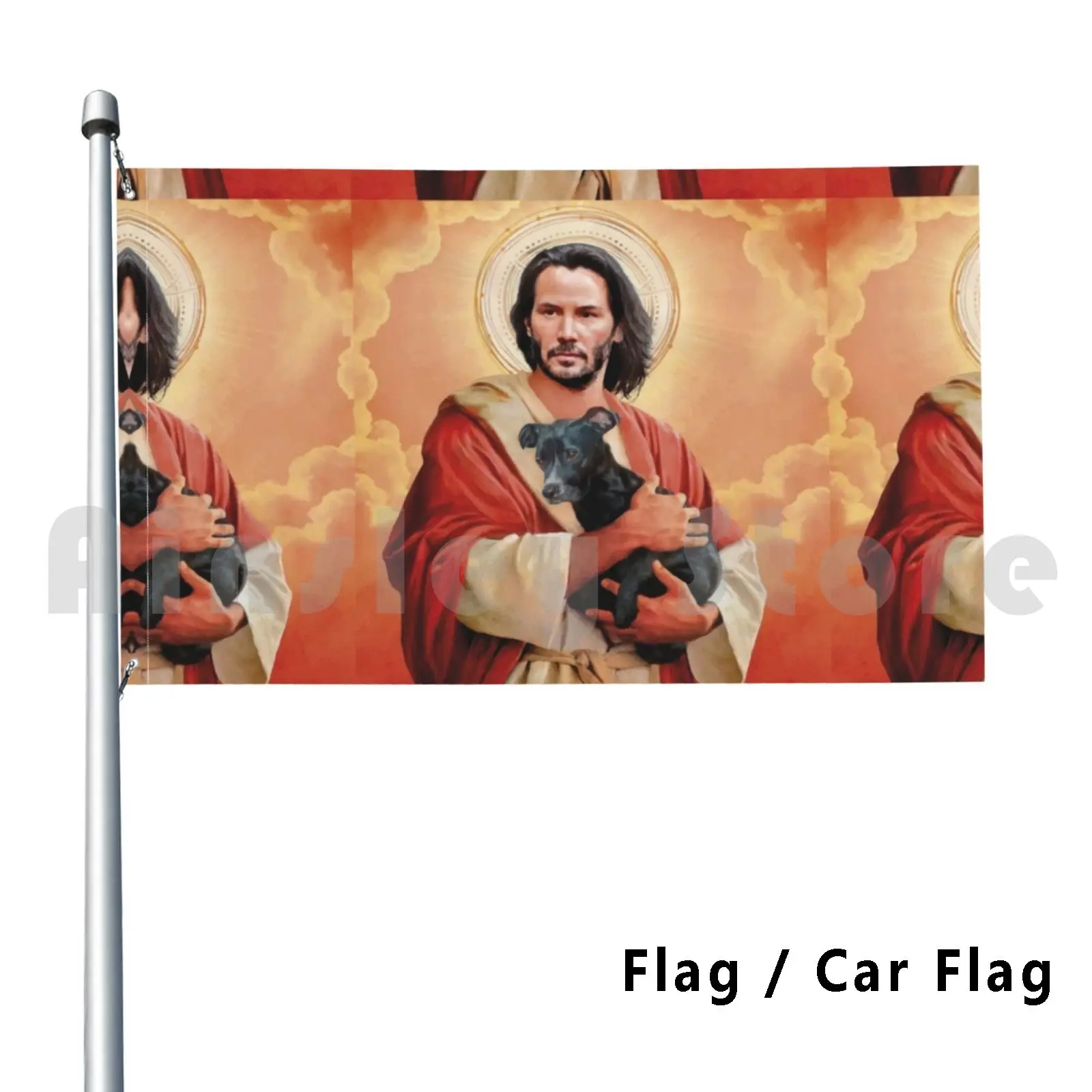 Holly John Outdoor Decor Flag Car Flag Holly John Dog John Wick Keanu Icon Reeves