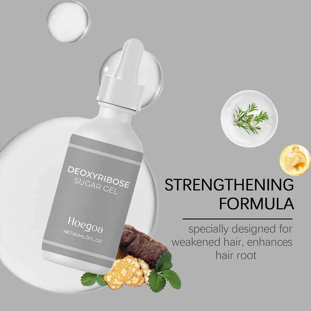 Hair Growth Oil 60ml Hair Thickening Gel upgraded Deoxyribose Gel for Growth Revitalize safe for woman and man