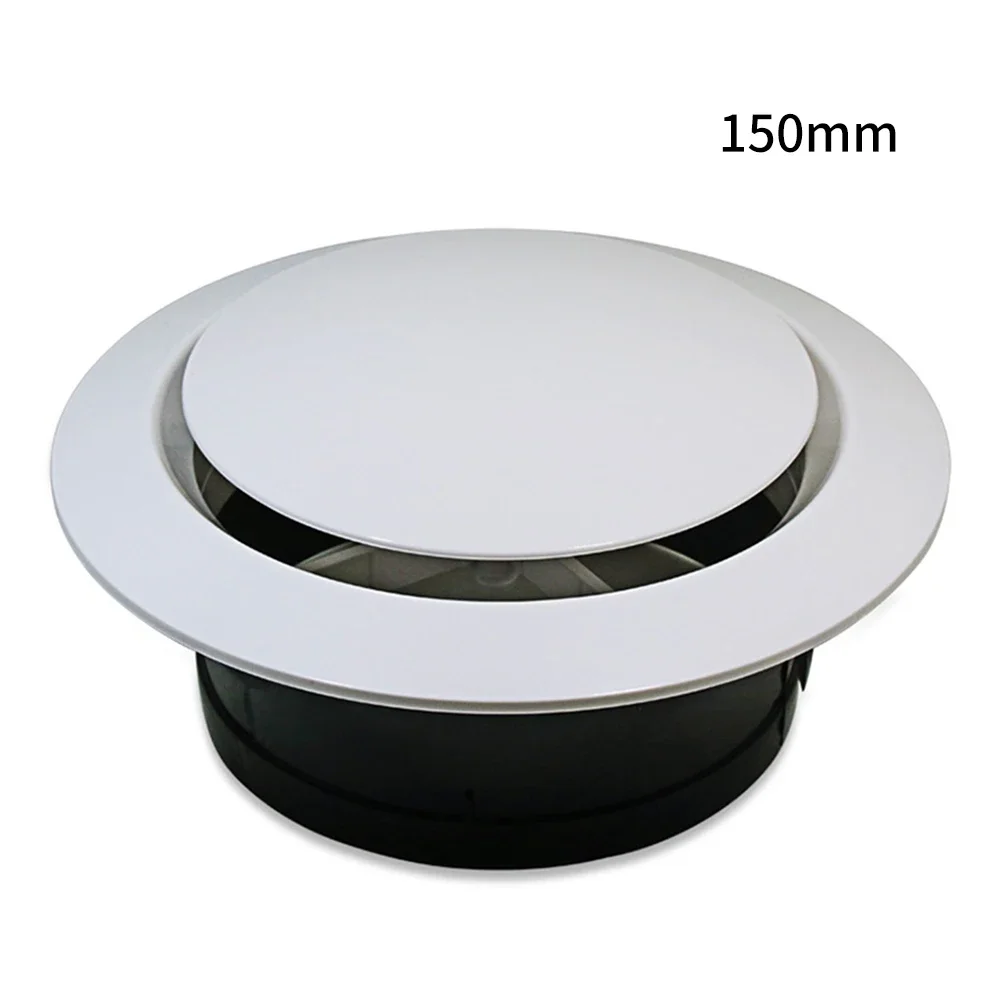 ABS 에어컨 환풍 디퓨저, 조절 가능한 루버 원형 공기 배출구, 벤트 커버, 75mm, 100mm, 150mm, 200mm
