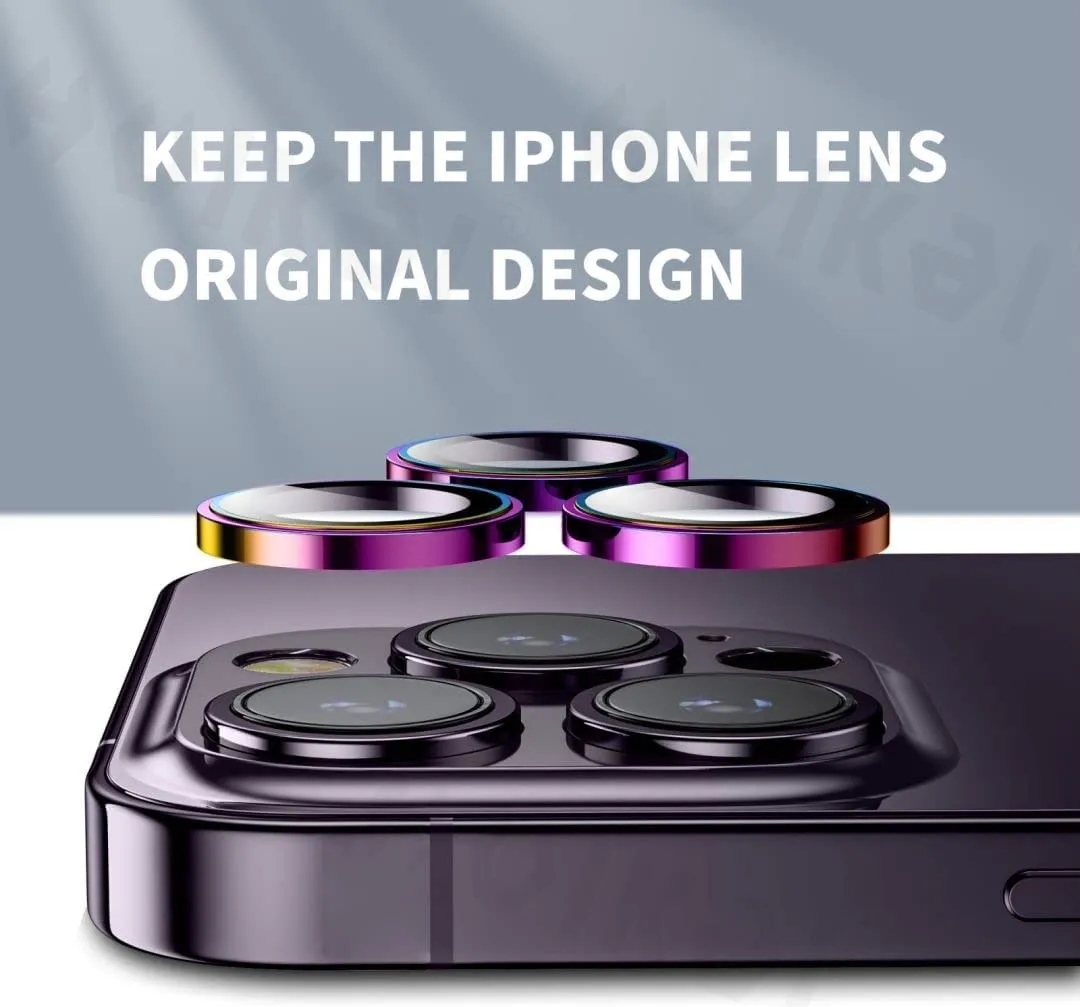 Premium Tempered Glass Camera Lens Protectors - Scratch-Resistant Metal Cover (2 Pack)