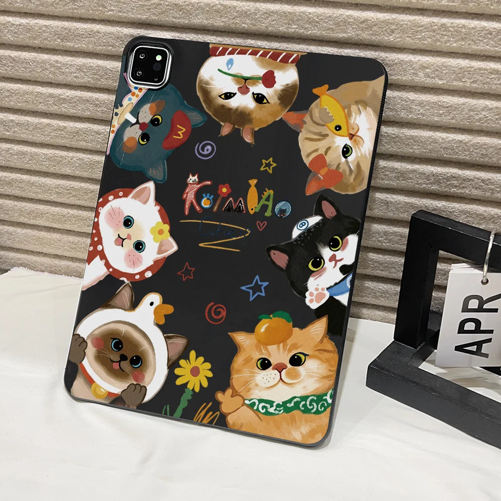 Matte Kawaii Healing Vibe Tablet Case with Playful Illustration Feel