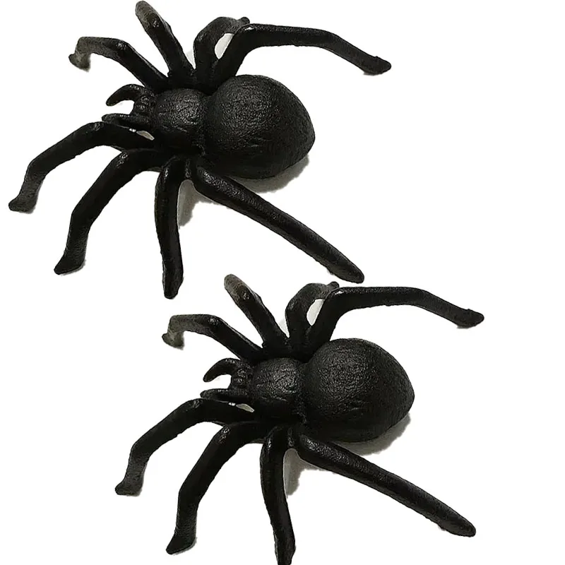 Cast Iron Black Spider Statue for Home Wall Decoration