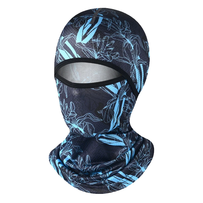 Summer Cool Balaclava Ice Silk Motorcycle Neck Cycling Helmet Full Face Hood Sun Anti-UV Protection Sports Face Cover Hat balaclava mask cycling headwear sunproof headwear