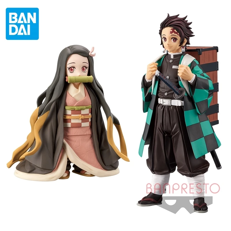 

BANDAI Genuine Demon Slayer Anime Figure Kamado Tanjirou Kamado Nezuko Action Figure Toys For Boys Girls Kids Xmas Gift Model