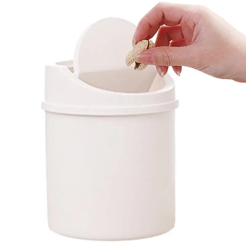 

Creative Small Trash Can Tiny Waste Bin Mini Garbage Cans with Lid portable durable Table Trash Can Dustbin for Kitchen Bedroom