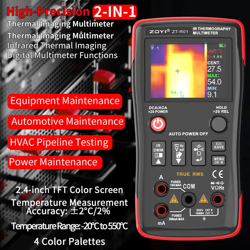 ZOYI ZTR01 2in1 Thermal Imager Multimeter 2.4