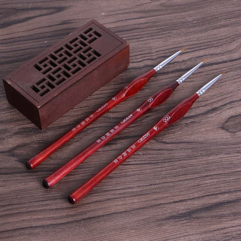 Painting Brushes Miniature Paint Detail Brush Wolf Hair 1Pc