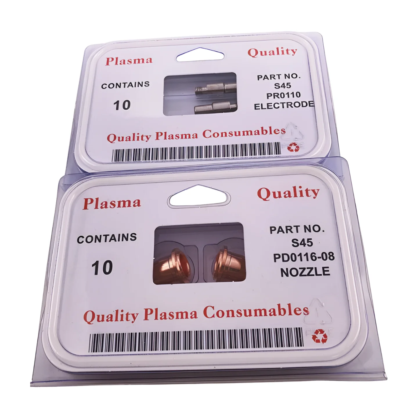 Plasma Torch Cutter Accessories 5 Tip 5 Electrode 0.6 0.8 0.9mm S45 CUT55 PT40 IPT-40 PT 40 HC4000 Burner fit Telwin Plasma 34 plasma cutter electrodes nozzles