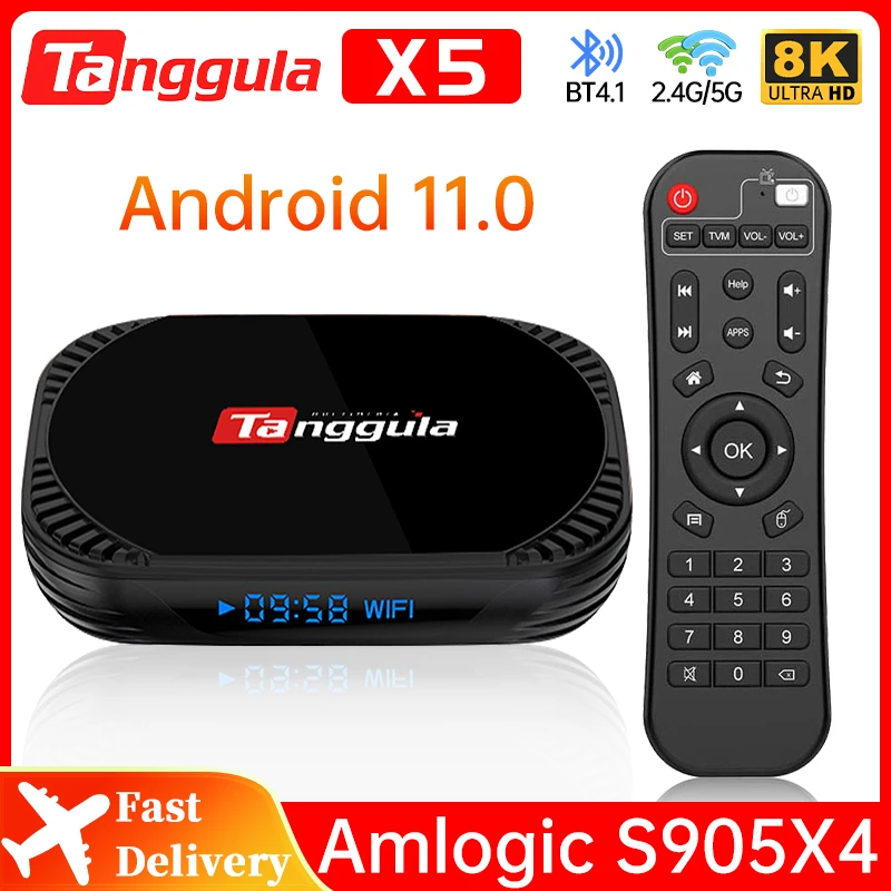 2022 New Tanggula X5 Ipv Smart Tv Box Android 11.0 4g+128g 2.4g/5.8g