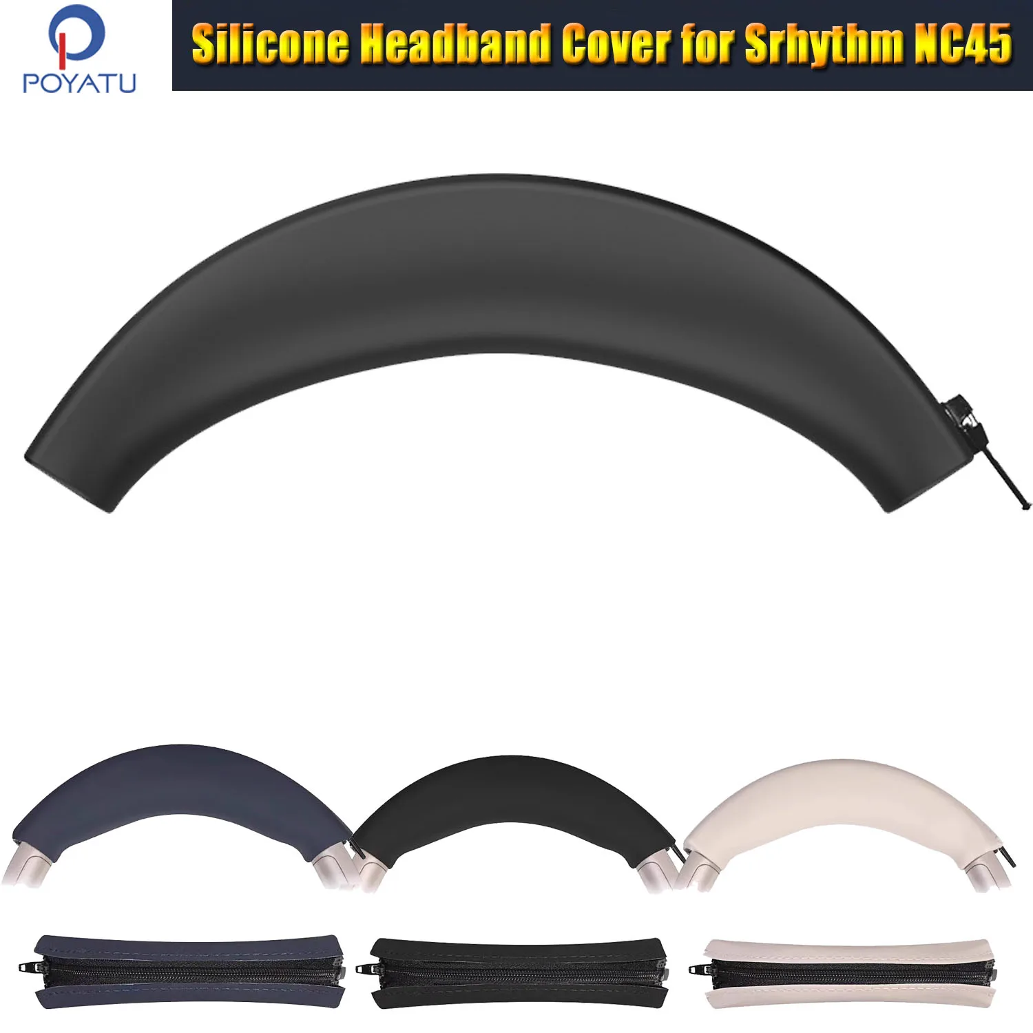 DIY Earpads for Srhythm NC45 NiceComfort 45 Replacement Ear Pads Cusion Earmuff Headband Zipper Protector Cushion Cover