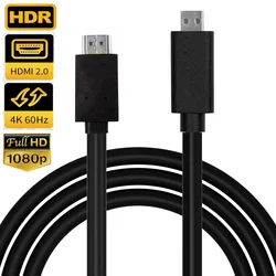 Premium 4K 60Hz HDR Micro HDMI to HDMI 2.0 Cable - 1.5m (Black)