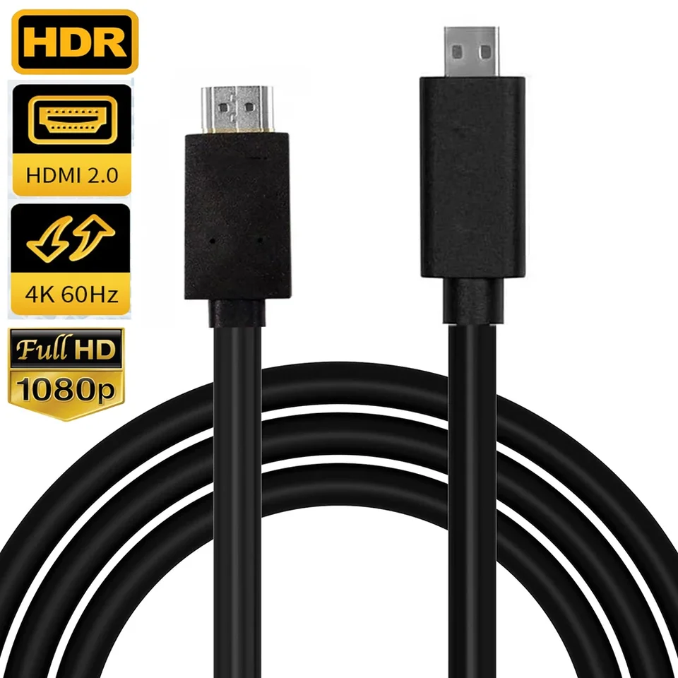 Filo HDMI a Micro HDMI 2.0 1.8m - Ideale per GoPro, Camera e Gaming