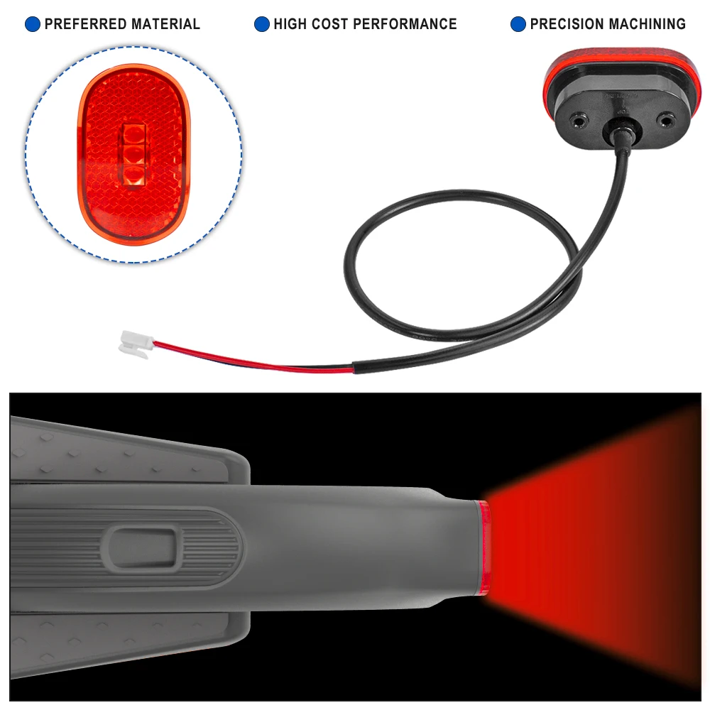 Starnearby Fanale Posteriore Scooter Elettrico con Telecomando Lampada Posteriore LED USB Ricaricabile Luce Posteriore Monopattino Elettrico con Stop e Indicatori di Direzione per M365, Pro 2, MI 4