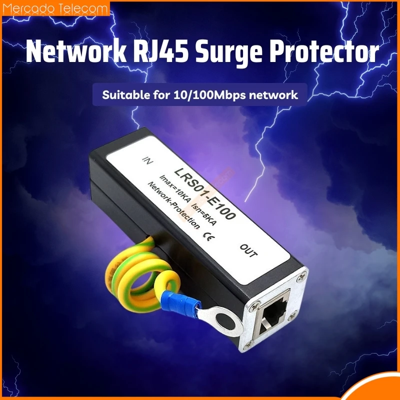 2023 New RJ45 Plug Ethernet Network Surge Protector,Protection device, Lightning Arrester,SPD for 100M Ethernet Network rj45 100mb network lightning arrester 24 ports signal lighting protection device network communication surge protector