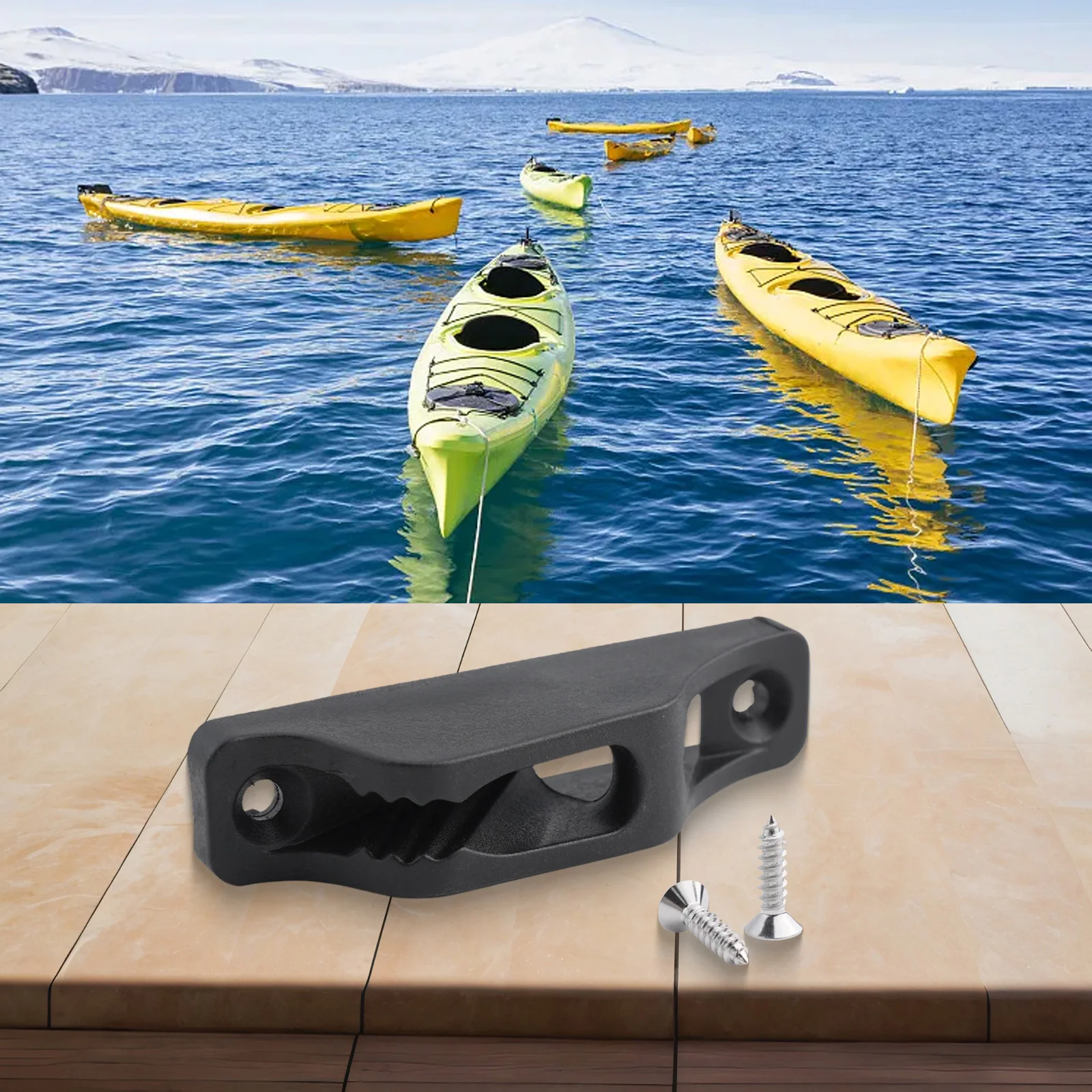 Seilspanner für Marineyachten, Schiebe-Nylon-Klampe, 6mm weiches Seil, Marineyachttouren, Segelzubehör – Detail 1