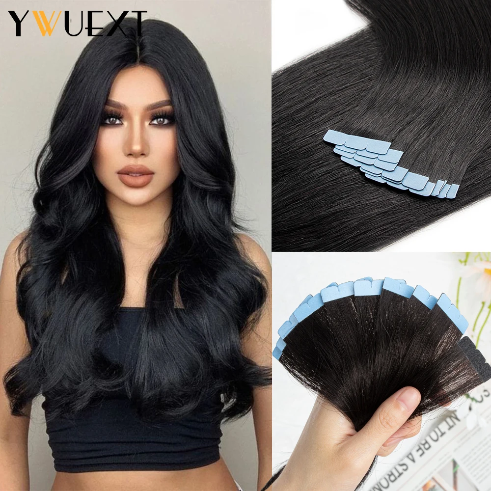 

Mini Tape In Human Hair Extensions Invisible Adhesive Natural Straight Hair 12" 16" 20" 24" Tpae in Machine Remy Hair 10pcs/pack