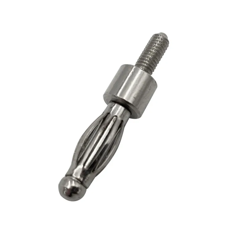 40PCS 4mm Banana Plug Thread 3mm / 4mm Panel Mount M3 / M4 Bolt Fitted Uninsulated Plugs Adaptor Connector