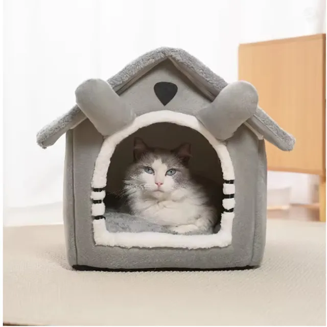 Foldable Pet House Removable Washable Cat House Puppy Cave Sofa Pet Bed House for Extra Small Dogs and Small and Medium Cats 3