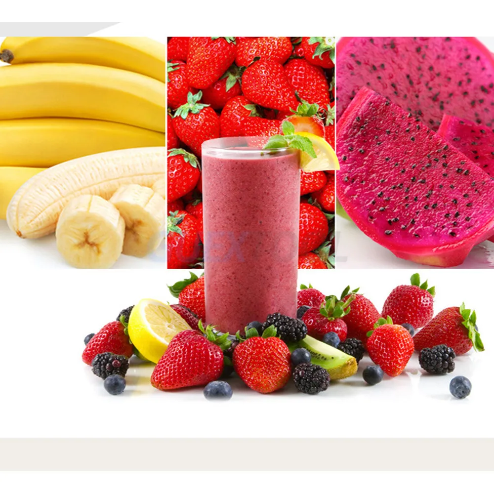 Commercial Blender Juicer Smoothie Machine With Cover Crushed Ice Soy Milk Machine Grains Electric Blender Juicer 5